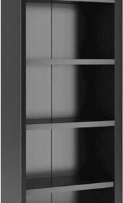 CorLiving - Quadra 4-Shelf Bookcase - Black