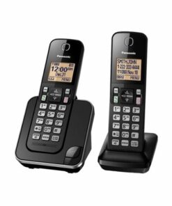 Panasonic - KX-TGC352B DECT 6.0 Expandable Cordless Phone System - Black