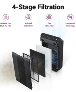 WINIX - Tower 360 Sq. Ft. Air Purifier - Black