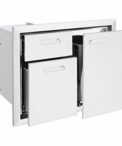Lynx - VENTANA™ 30" Trash Center & Double Drawers Combination - Stainless steel