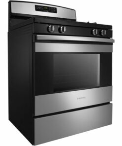 Amana - 5.0 Cu. Ft. Self-Cleaning Freestanding Gas Range - Stainless steel