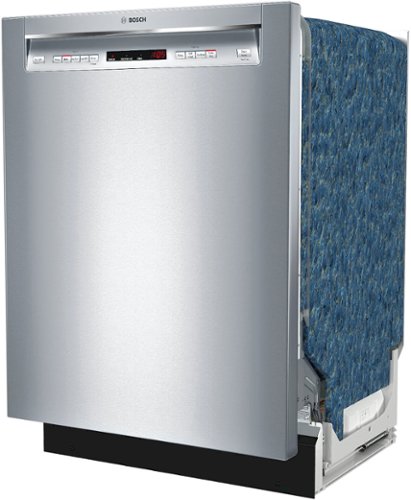 Bosch - 300 Series 24" Recessed Handle Dishwasher with Stainless Steel Tub - Stainless steel