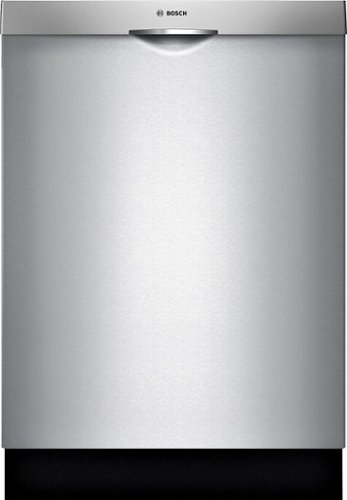 Bosch - 300 Series 24" Scoop Handle Dishwasher with Stainless Steel Tub - Stainless steel