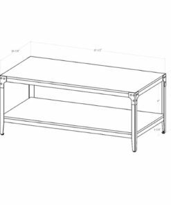 Walker Edison - Farmhouse Angle Industrial Iron Coffee Table - Barnwood