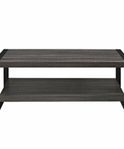 Walker Edison - 48" Wood Modern Coffee Table - Charcoal