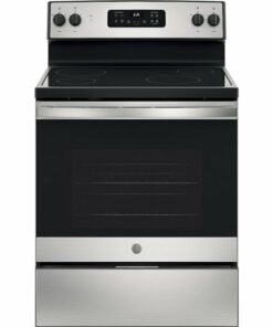 GE - 5.3 Cu. Ft. Freestanding Electric Range with Self-cleaning - Stainless steel 1