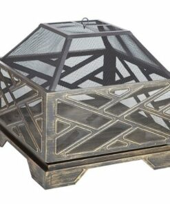 Fire Sense - Catalano Square Fire Pit - Antique bronze