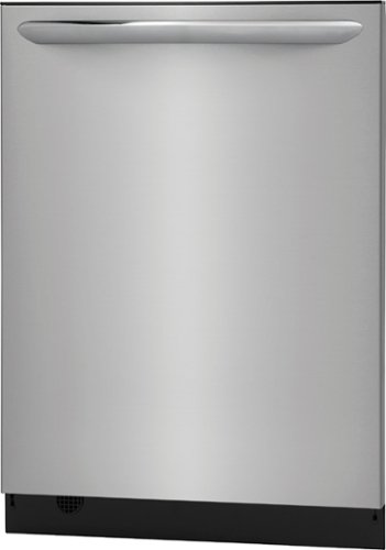 Frigidaire - Gallery 24" Top Control Built-In Dishwasher with Stainless Steel Tub, 49 dba - Stainless steel 0