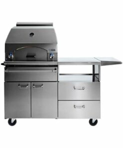 Lynx - 30" Napoli Pizza Oven on Mobile Kitchen Cart - Stainless Steel 1