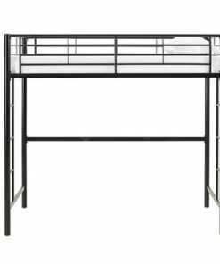 Walker Edison - Modern Metal Twin Loft Bed Frame - Black