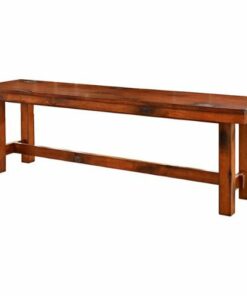 Walker Edison - Distressed Farmhouse Dining Bench - Dark Oak