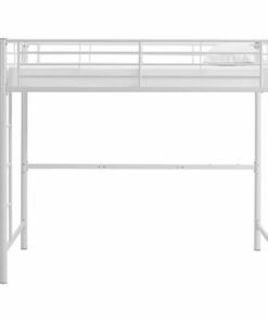 Walker Edison - Premium Twin-Size Loft Bunk Bed - White