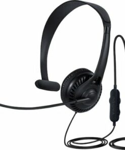 Insignia™ - Landline Hands-Free Headset with 2.5mm Connection - Black