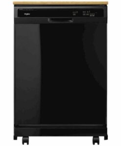 Whirlpool - 24" Front Control Tall Tub Portable Dishwasher - Black