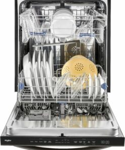 Whirlpool - 24" Built-In Dishwasher - Black Stainless with PrintShield Finish 0