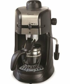 Capresso - Steam PRO 4-Cup Coffee Maker and Espresso Machine with  Milk Frother - Black/Stainless Steel