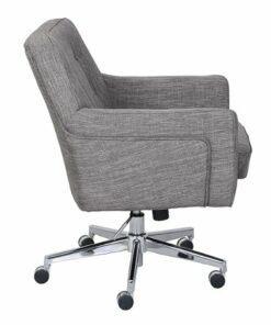 Serta - Ashland Memory Foam & Twill Fabric Home Office Chair - Gray