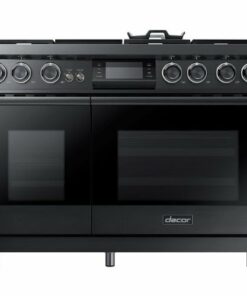 Dacor - Contemporary 6.6 Cu. Ft. Freestanding Double Oven Dual Fuel Four Part Convection Range with RealSteam, LP - Graphite Stainless Steel 0