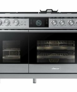 Dacor - Contemporary 6.6 Cu. Ft. Freestanding Double Oven Dual Fuel Four Part Convection Range with RealSteam, LP - Silver Stainless Steel 0