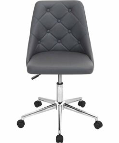 LumiSource - Marche Chrome Office Chair - Gray