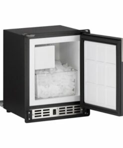 U-Line - Marine Series 15-1/8" 23-Lb. Built-In Icemaker - Black