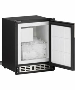 U-Line - Marine Series 15.1" 22.9-Lb. Freestanding Icemaker - Solid black