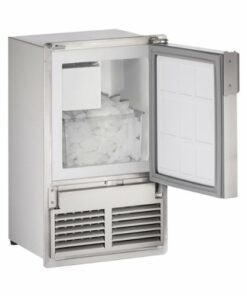 U-Line - Marine Series 15.9" 22.9-Lb. Freestanding Icemaker - Stainless Solid 1