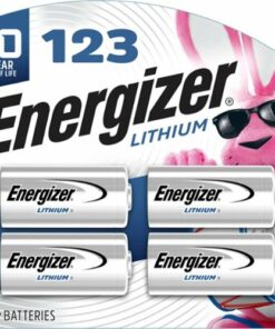 Energizer 123 Lithium Batteries (4 Pack), 3V Photo Batteries