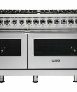 Viking - 7.3 Cu. Ft. Self-Cleaning Freestanding Double Oven Dual Fuel LP Gas Convection Range - Stainless steel 0