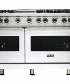Viking - Freestanding Double Oven Gas Convection Range - White 1