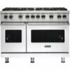 Viking - 6.1 Cu. Ft. Freestanding Double Oven LP Gas Convection Range - White 1