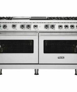 Viking - 9.4 Cu. Ft. Self-Cleaning Freestanding Double Oven Dual Fuel LP Gas Convection Range - Stainless steel