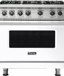 Viking - 5.1 Cu. Ft. Freestanding LP Gas Convection Range - White 0