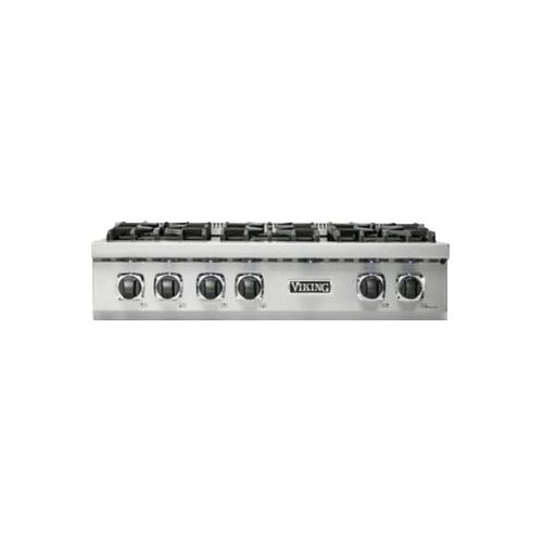 Viking - Professional 5 Series 35.9" LP Gas Cooktop - Stainless steel 0