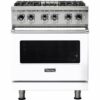 Viking - 4.7 Cu. Ft. Self-Cleaning Freestanding Dual Fuel LP Gas Convection Range - White 1