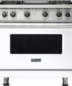 Viking - 5.1 Cu. Ft. Freestanding Gas Convection Range - White 1