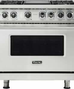Viking - 5.6 Cu. Ft. Self-Cleaning Freestanding Dual Fuel Convection Range - Stainless steel 1