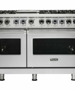 Viking - 7.3 Cu. Ft. Self-Cleaning Freestanding Double Oven Dual Fuel LP Gas Convection Range - Stainless steel 1