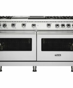 Viking - 8 Cu. Ft. Freestanding Double Oven LP Gas Convection Range - Stainless steel