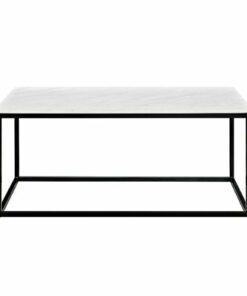 Walker Edison - Rectangular Coffee Table - Faux Marble/Black
