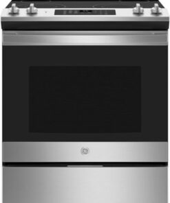 GE - 5.3 Cu. Ft. Slide-In Electric Range - Stainless steel
