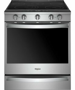 Whirlpool - 6.4 Cu. Ft. Slide-In Electric Convection Range with Self-Cleaning with Air Fry with Connection - Stainless steel