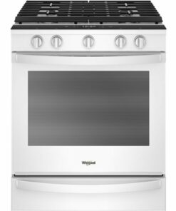 Whirlpool - 5.8 Cu. Ft. Slide-In Gas Convection Range with Self-Cleaning with Air Fry with Connection - White