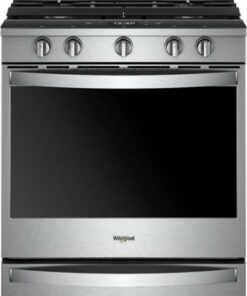 Whirlpool - 5.8 Cu. Ft. Slide-In Gas Convection Range with Self-Cleaning with Air Fry with Connection - Stainless steel
