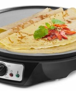 Elite Gourmet - 12" Electric Crepe Maker and Griddle - Black