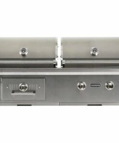 Coyote - 50" Natural Gas/Charcoal Hybrid Grill - Stainless Steel