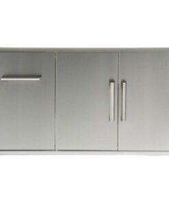 Coyote - 45" Double Access Doors with Roll-Out Trash/Propane Tank Drawer - Stainless Steel