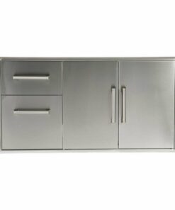 Coyote - Two Drawer Cabinet & Double Access Doors - Silver