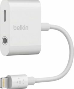 Belkin - Lightning To Headphone Jack / Charging Adapter - White