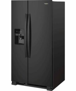 Whirlpool - 24.6 Cu. Ft. Side-by-Side Refrigerator with Water and Ice Dispenser - Black